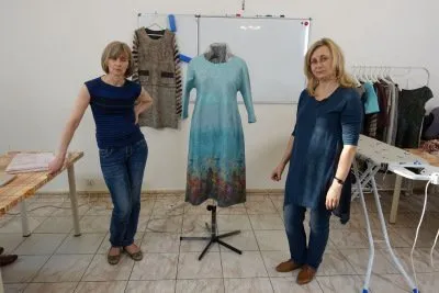 [Валяние]  Платье с принтом (Оксана Ткаченко, Наталья Кондрашова)