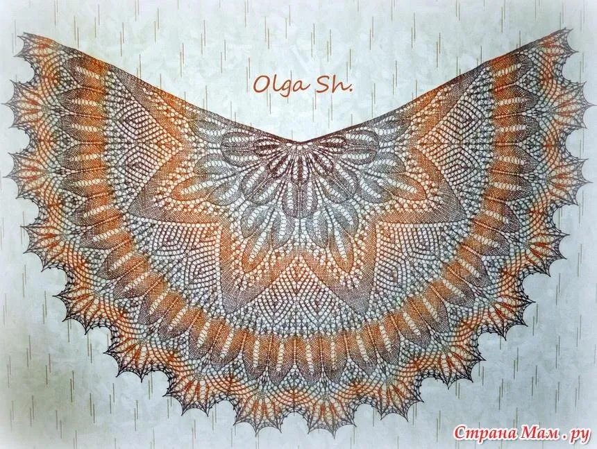 [olga_shkineva_] Шаль Цветущий адиантум (Ольга Шкинева)
