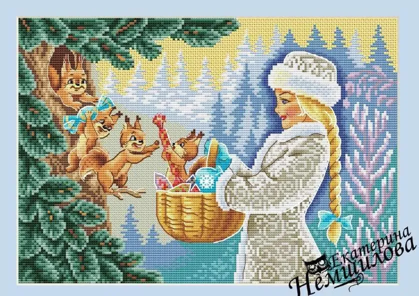 Снегурочка по мотивам рисунка В.И.Зарубина (Екатерина Немшилова)