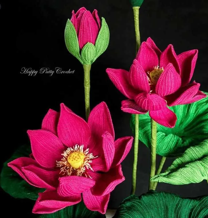 Lotus Flower/Цветок лотоса (HappyPattyCrochet)