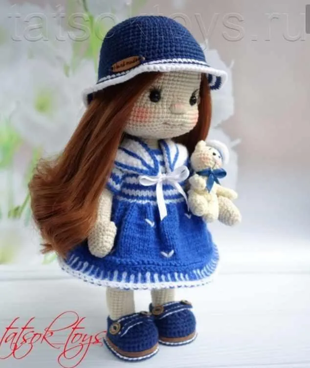 [Tatsok_toys] Комплект одежды для кнопочки Морячка (Татьяна Соколова)