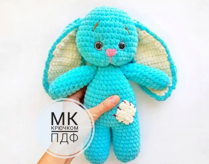 [Fiona_dolls] Плюшевый вязаный зайка крючком, мастер класс игрушка заяц