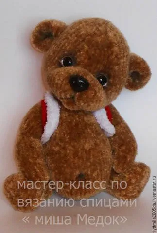 Мастер - класс по вязанию спицами «миша Медок» (Людмила Гудас)
