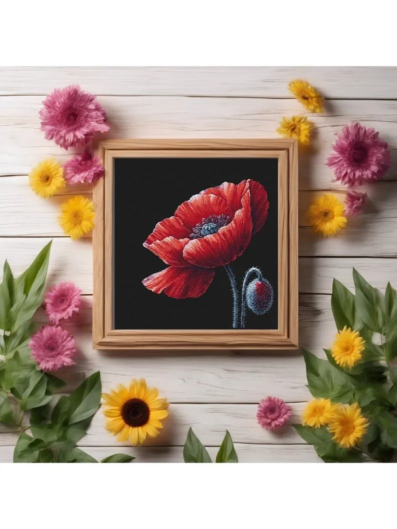 Цифровая вышивка крестиком Мак (yermakova.cross_stitch)