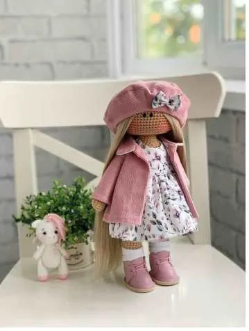 Выкройка пальто для куклы ростом 28-30см. (knitted_dolls_ulia)