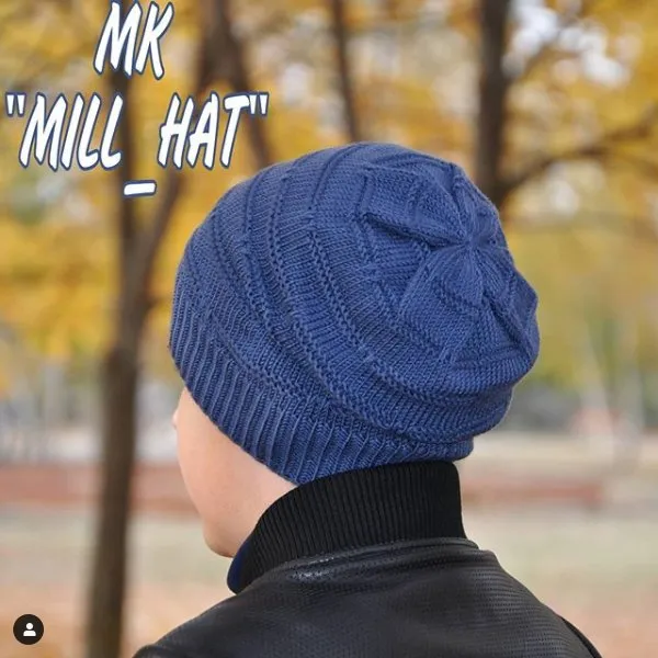 Шапка мужская Mill_hat (raulia_knit)