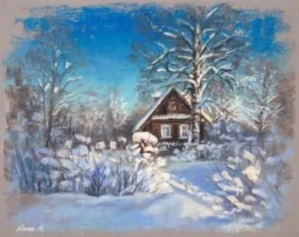 Солнечный зимний пейзаж (Марина Юкиш)