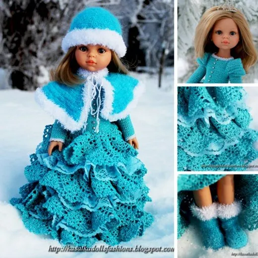 [KasatkaDollsFashions] PDF Мастер-Класс Снегурочка для кукол Паола Рейна (Оксана Лифенко)