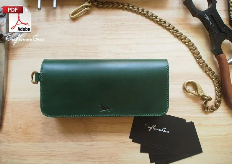 Выкройка кожаного кошелька «Trucker Wallet Long» (Craftsmangus)