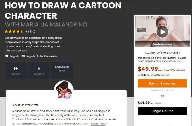 [21-draw] Как нарисовать мультипликационного персонажа / How to Draw a Cartoon Character (Мария Лия Маландрино)