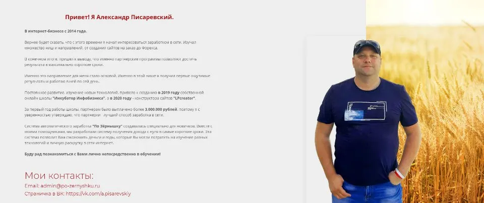 Готовая система автоматического заработка «По Зёрнышку»  (Александр Писаревский)