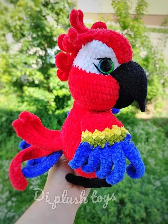 [Di_plush toys] Попугай Яша (Диана Шестопалова)