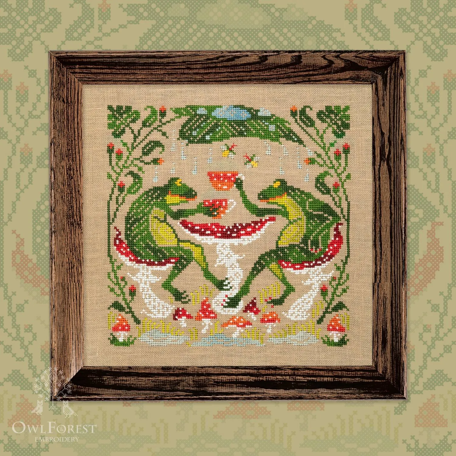 Электронная схема «Кафе «Мухомор» (OwlForest Embroidery)