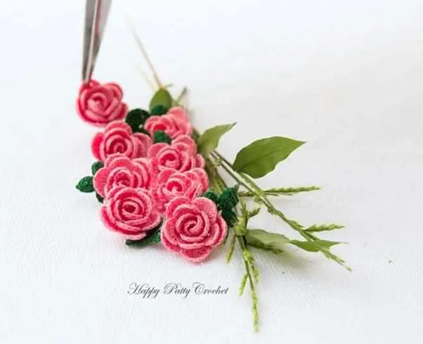 Mini Camellia/Мини Камелия (HappyPattyCrochet)