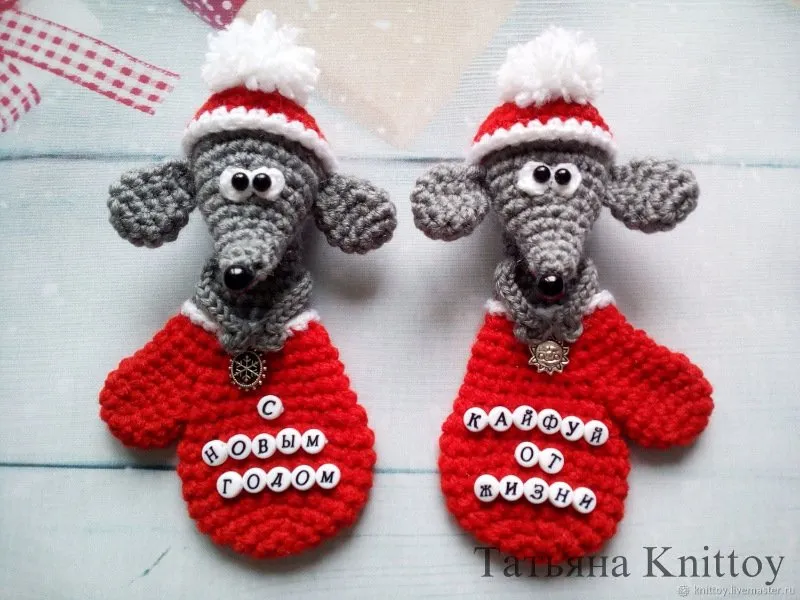 [Игрушки] Крыска в рукавичке (Татьяна Knittoy)