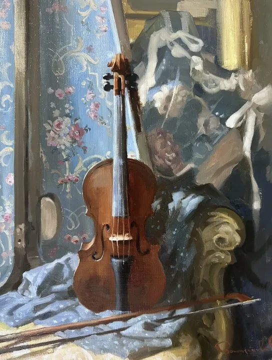 [art school] Скрипка фрейлины маслом (Анастасия Вострецова)