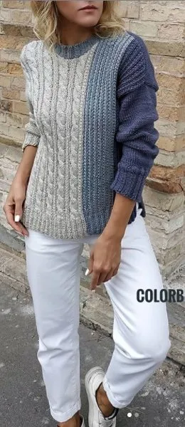 Джемпер Сolorblock (trends_knitting)