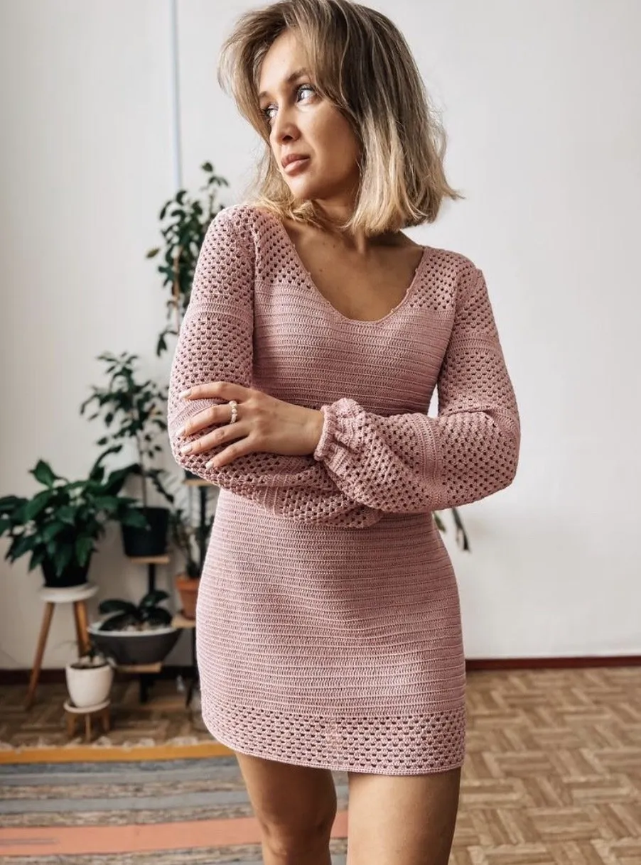 [mary.knitting] Платье с рукавами (Мария Семёнова)