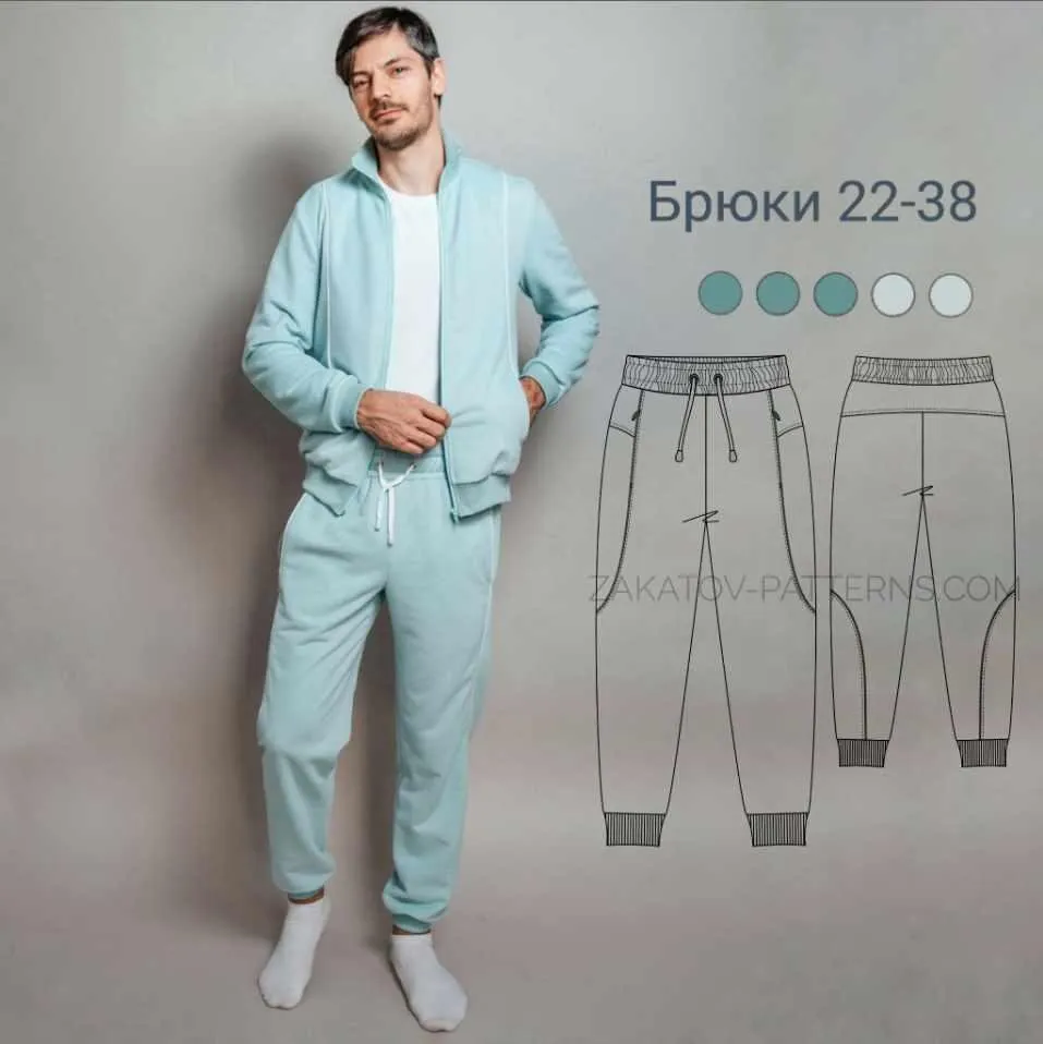 [Zakatov Patterns] Мужские брюки 22-38. Размер 54. Рост 180 (Владимир Закатов)