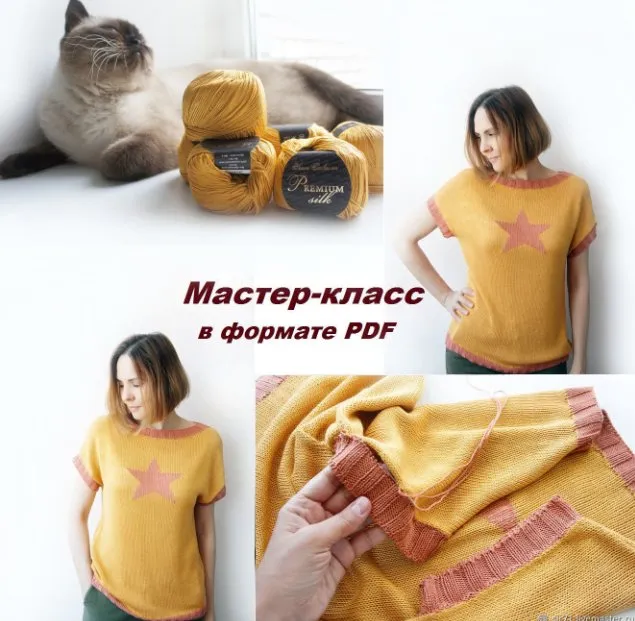 Вязание шелкового топика (Ирина Чернышева)