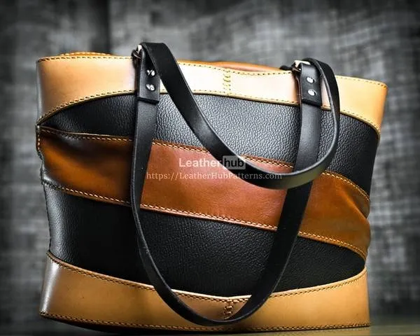 [LeatherHubPatterns]  Элегантная хозяйственная сумка из кожи
