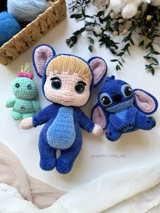 [happy_toys_nn] Малышка Лея и  Стич Мини. Комплект из 2-х МК (Анастасия Зайцева)