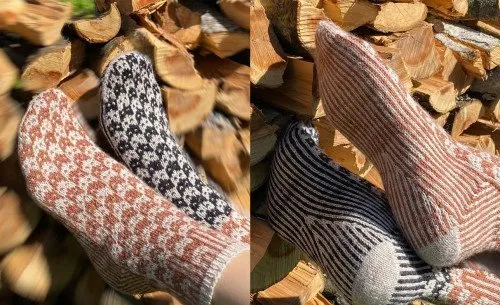 [marinaf_knit] Носки Пиксельные котики (Марина Февралева)