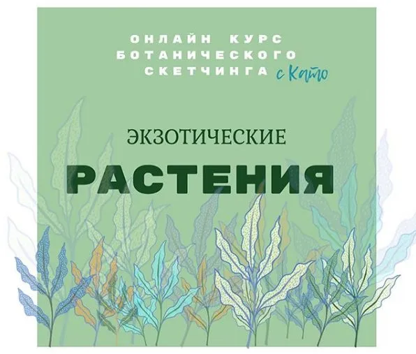 Ботанический скетчинг «Экзотические цветы» (Екатерина Иванникова)