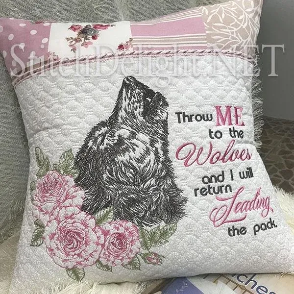 Машинная вышивка. SDS1231 Strong as a Wolf (Stitchdelight)