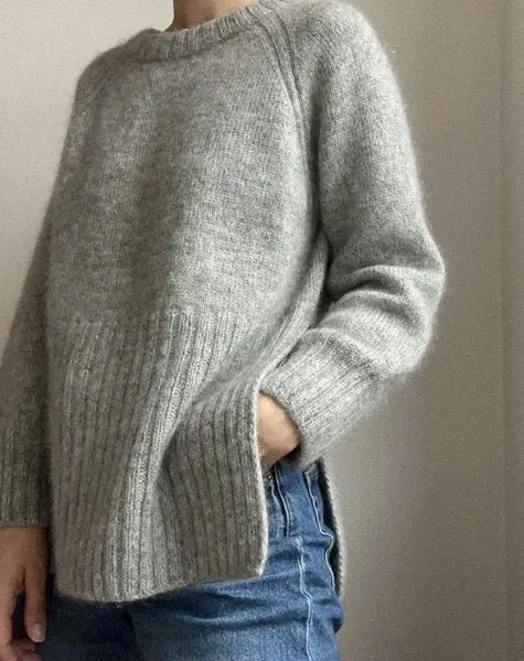 [Вяжи.ру] Пуловер оверсайз с высокими разрезами Eun Sweater Light (Ane Fiskum Sunde)