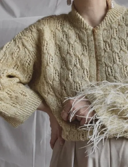 [tanito-knit] Бомпер с перьями (Татьяна Кунина)