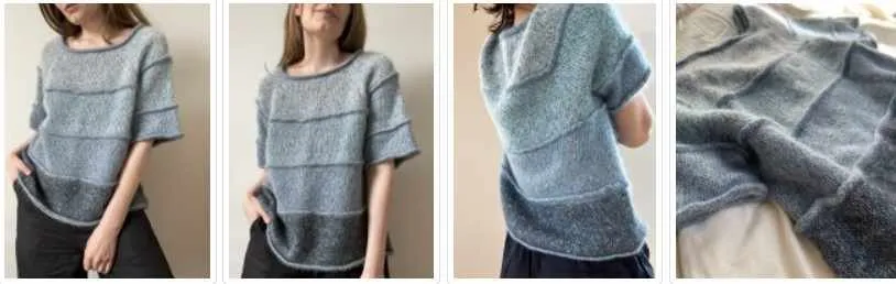 Стильный топ реглан Pado (Aegyoknit). Перевод на русский.