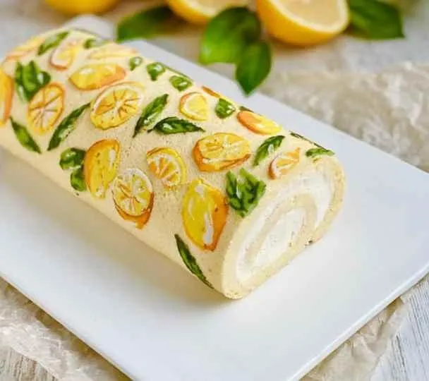 [cake_russia] Бисквитный рулет с рисунком (Виктория Назаренко)