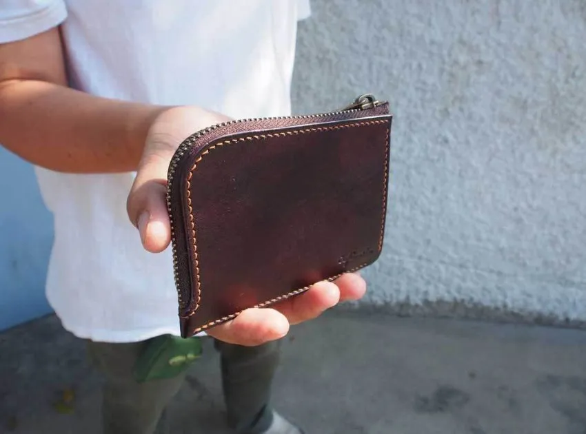 Кожаный кошелек на молнии (Craftsmangus)