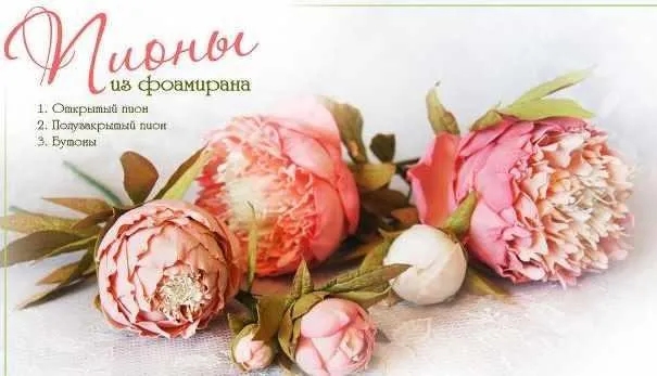 Пионы из фоамирана 2015 (Ольга Давыдова)