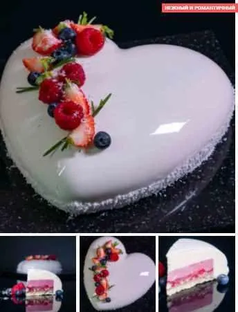 [Pastry School] Муссовый торт с зеркальной глазурью «РАФАЭЛЛО» (Елена Крохмаль)