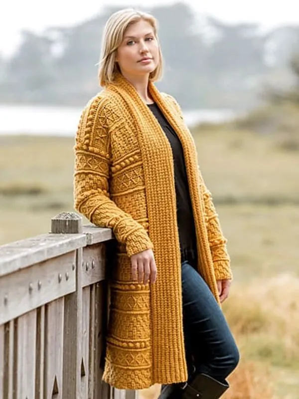 Вязаный крючком кардиган Exeter Gansey (Melissa Leapman)