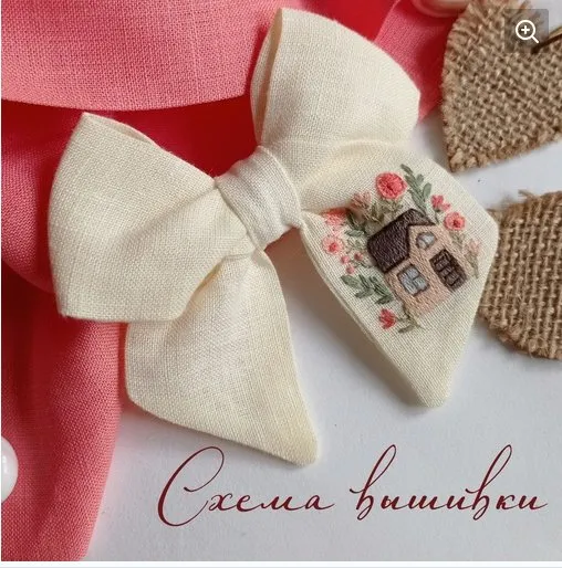 Схема вышивки Бант с домиком (Полина Лотышева)