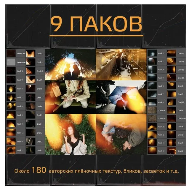 Фотоналожения и оверлеи, все 9 паков (Игорь Бурба)