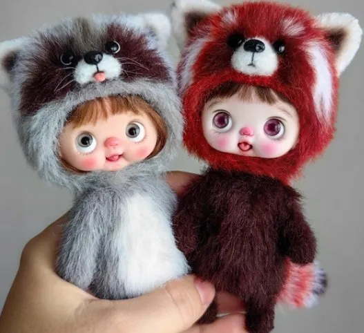 [BambinoDolls] Костюм панды, енота для ob11