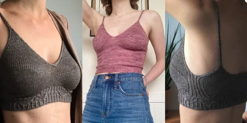 [Вяжи.ру] Вязаный спицами лиф Nurture Bralette (Celine Feyten)