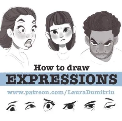 Как рисовать эмоции персонажа (Laura Dumitriu)