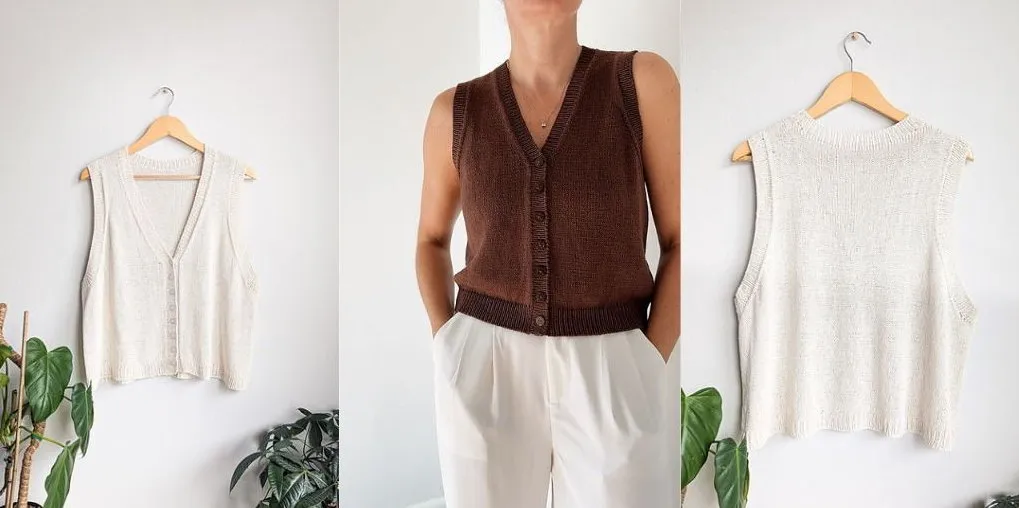 [Вяжи.ру] Жилет на пуговицах Zoe Shirt
