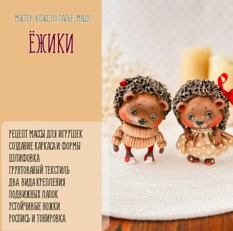 [Подарок феи] Ёжики из папье-маше (Анна Злобина)
