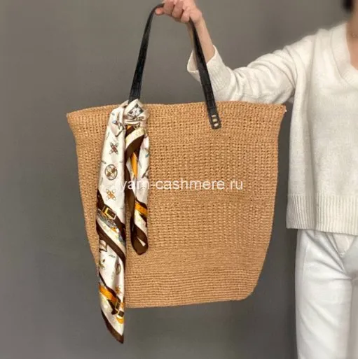 [wang_knit] Сумка авоська из рафии ispe крючком Авоська- Фроська (Елена Ван)