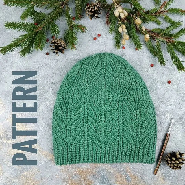 Шапка крючком hat_forest_crochet (elenabelan_handmade)