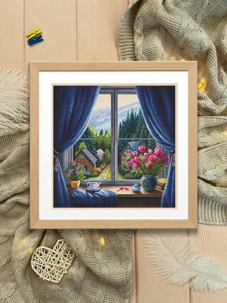 Схема вышивки крестом «Весеннее спокойствие» (yermakova.cross_stitch)