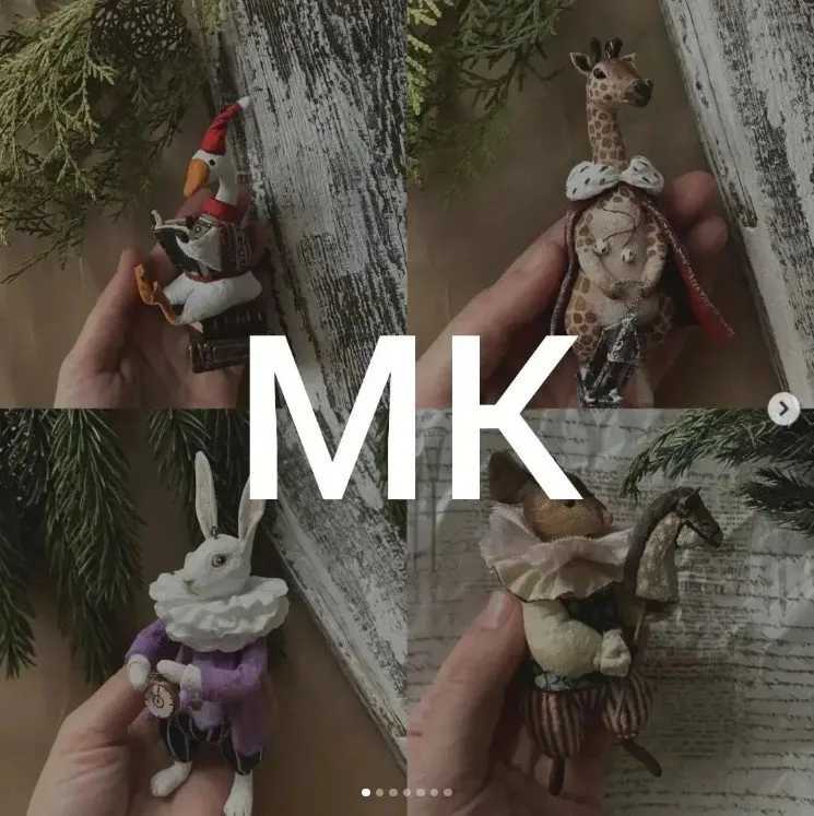 Ватные игрушки: Жираф, Гусь, Кролик, Мышка (cotton_toys_st)
