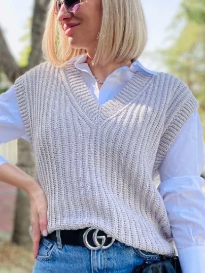 Жилет Simple Cozy крючком (Светлана Кочкина)