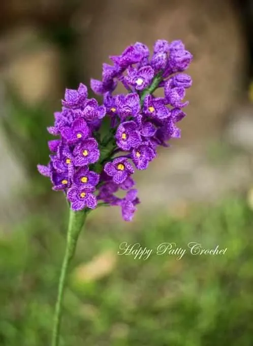Beginner's Lilac Flower/Цветок сирени для начинающих (HappyPattyCrochet)